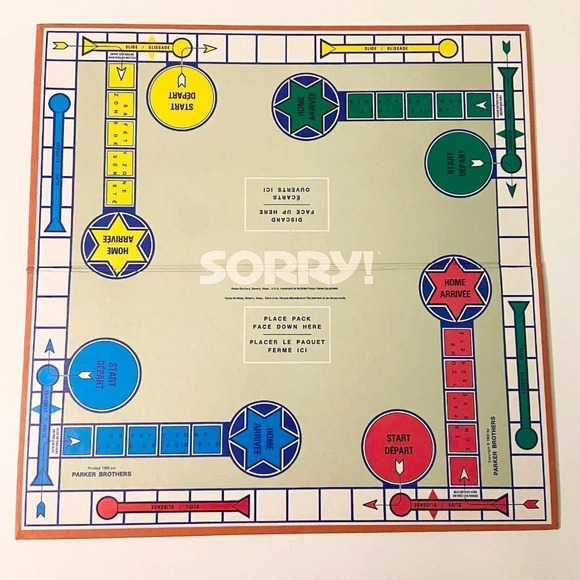 Vintage 1972 Sorry  Board Game Parker Brothers Complete - Picture 4 of 12